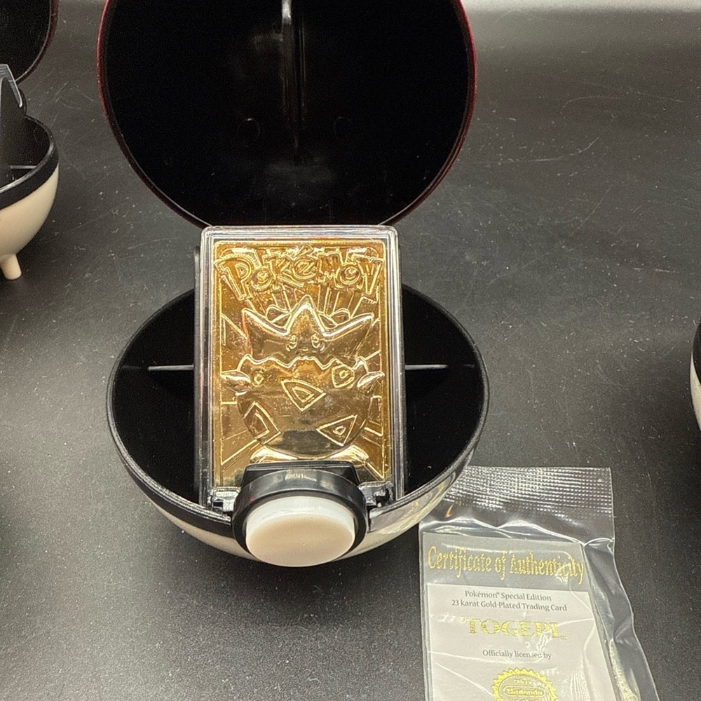 Pokemon Togepi Burger King 23k Gold Plated Trading Card 1999 Nintendo!